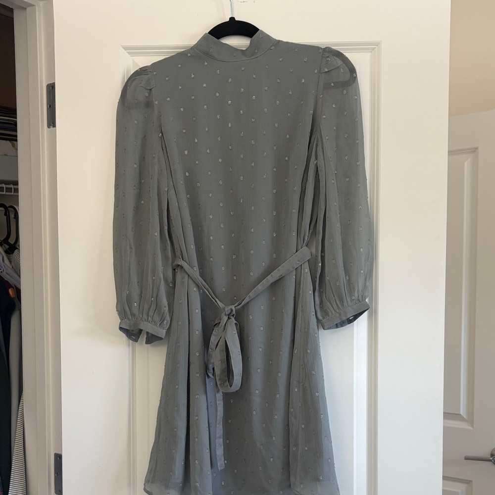 Ann Taylor Gray Long Sleeve Dress